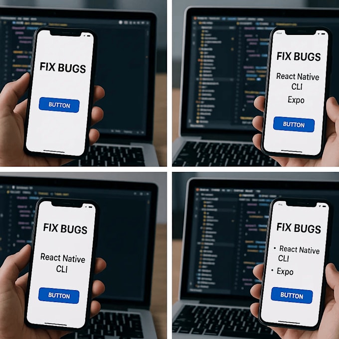 fix bugs in your react native cli and expo mobile app