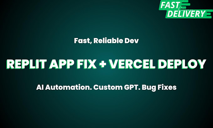 Build or fix replit app and deploy to vercel fast delivery by Bthany ...