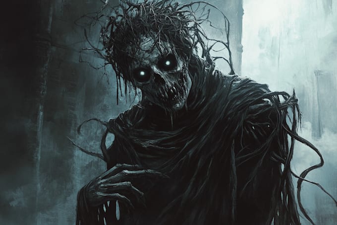 draw horror character illustration