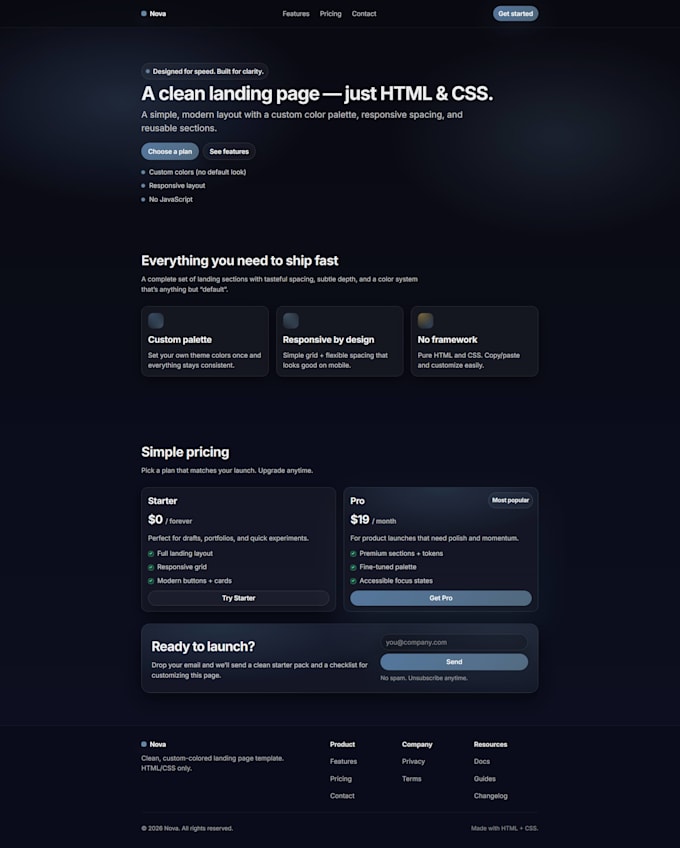 design creative and professional web pages