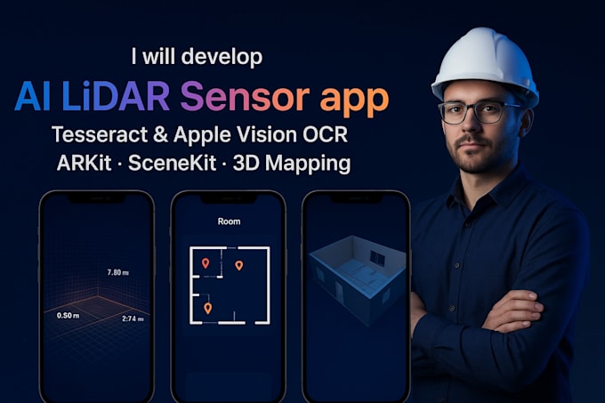 develop ai lidar sensor app tesseract apple vision ocr arkit scenekit 3d mapping