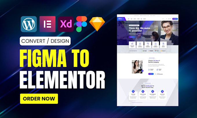 convert figma to elementor or elementor pro in wordpress