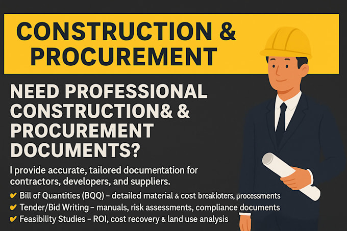 boqs tenders and procurement documents for construction