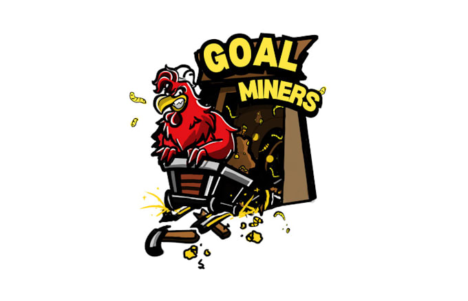 design awesome goal miners logo