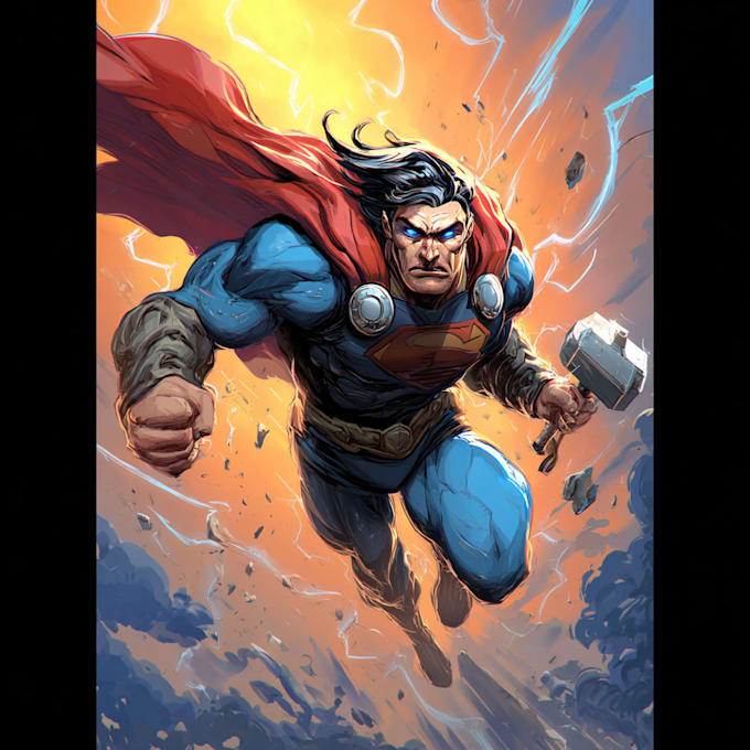 create custom superhero character in action