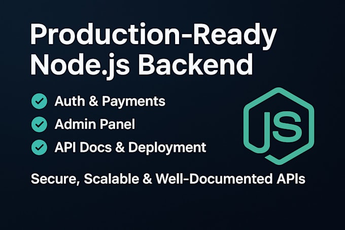 design and develop high performance nodejs apis with full deployment support
