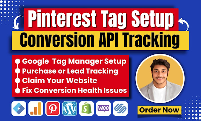 fix or setup pinterest tag, conversion API tracking by google tag manager