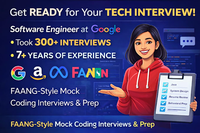 conduct faang mock interview, dsa coding interview prep and feedback