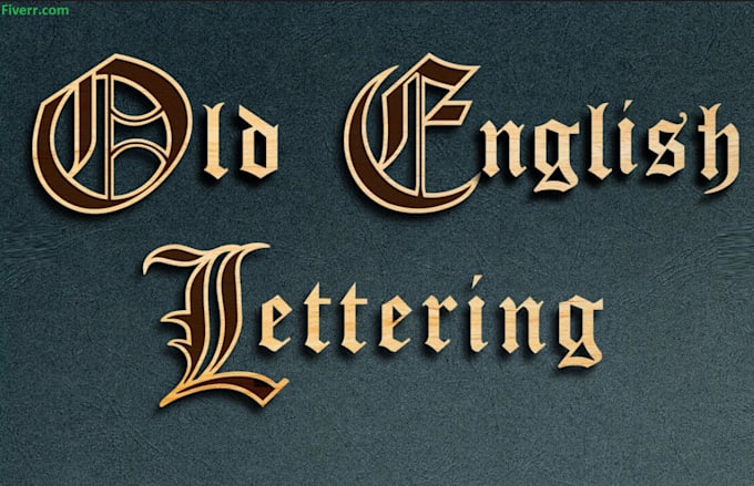 do unique blackletter  calligraphy old english font  logo design