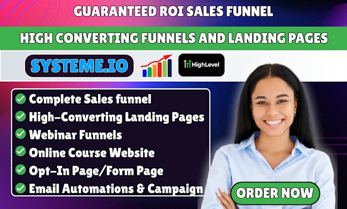 design systeme io landing page, systeme io funnel, webinar funnel, sequence