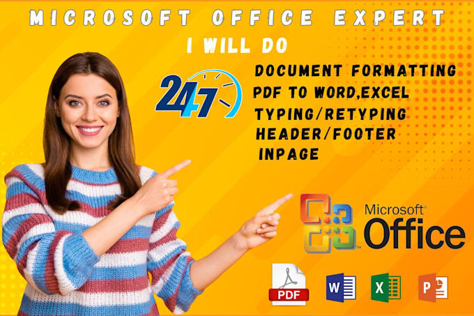 do ms word, excel document formatting pdf conversion typing work
