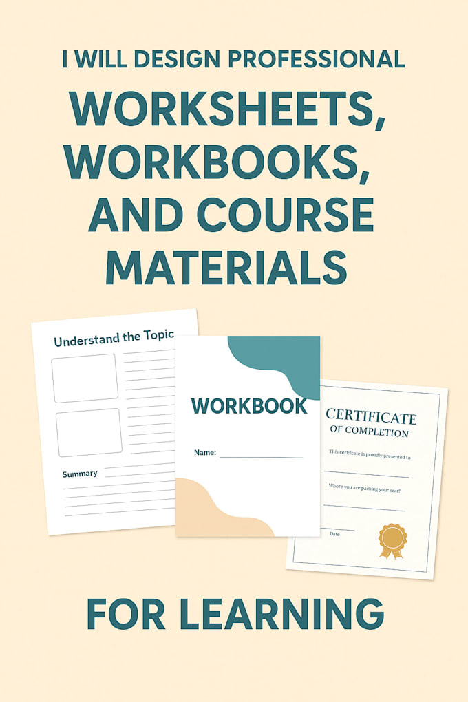 Design professional worksheets, workbooks, and course materials for ...