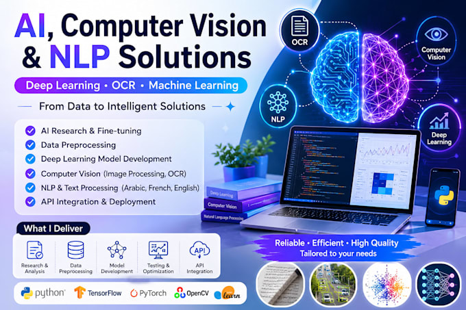 develop custom ai, nlp, and computer vision solutions