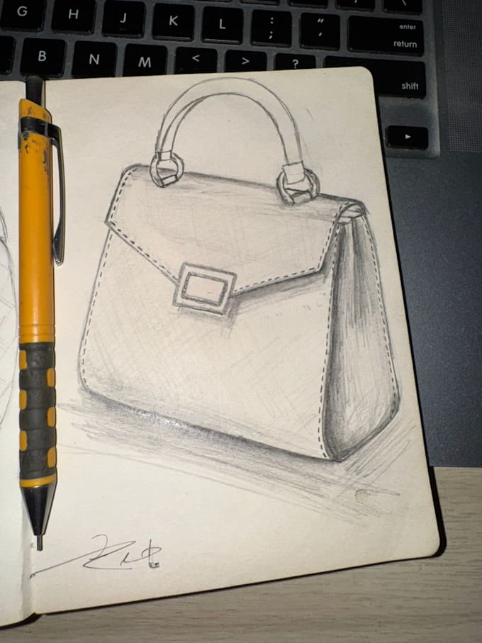 design unique handbag sketches professional
