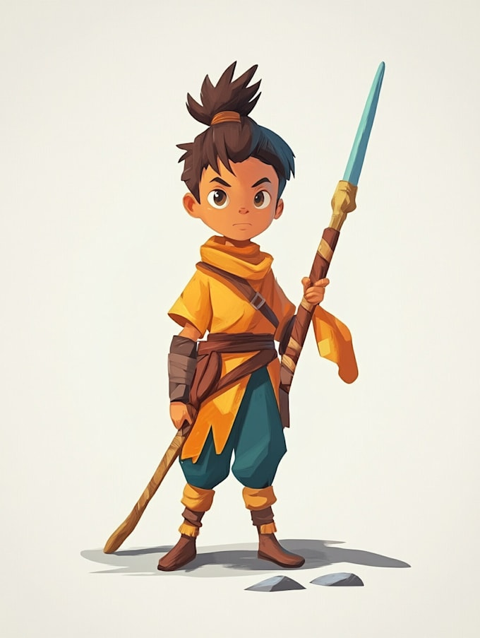 draw 2d game character illustration