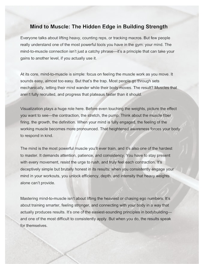 write bodybuilding blogs that will inspire and rank
