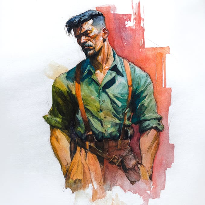 make an hand painted watercolor house portrait