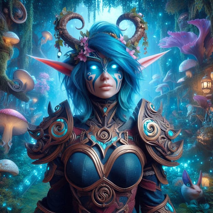 design your fantacy character digital portrait