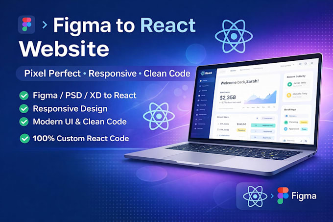 Responsive react-websites maken op basis van figma, psd of xd ontwerpen