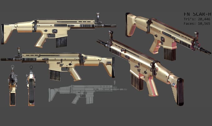 create custom 3d roblox gun cosplay weapon fps 3d airsoft gun model accessories
