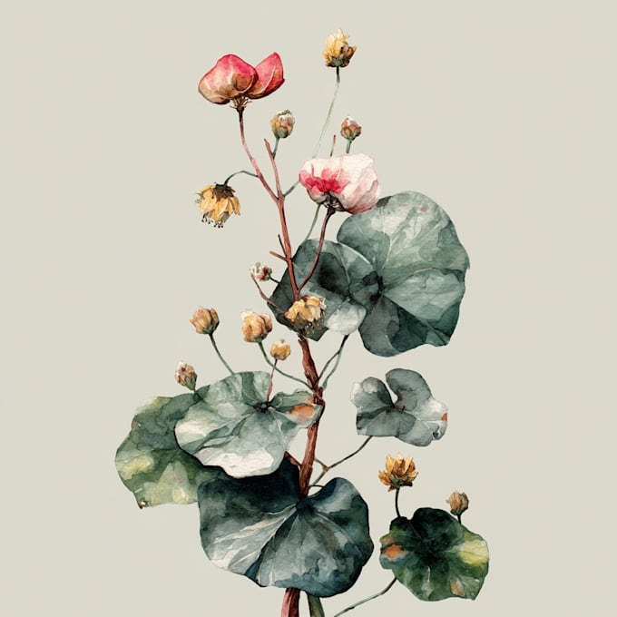 draw botanical illustration art for you