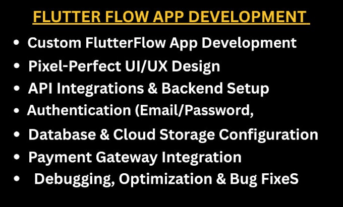 be your flutterflow developer  flutter apps flutter flow