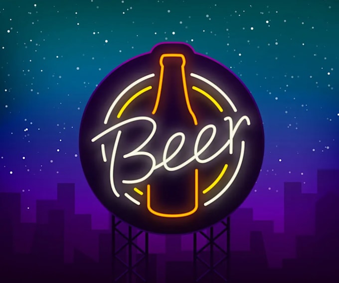 design a neon style logo