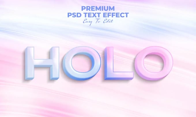 create a holographic text effects logo