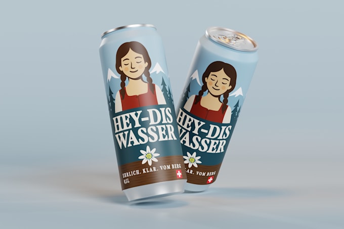 create an innovative label design for a your product can