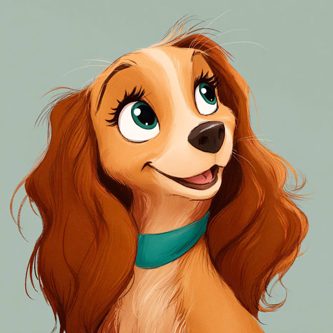 Draw pet portrait with disney style by Laureanaolan | Fiverr