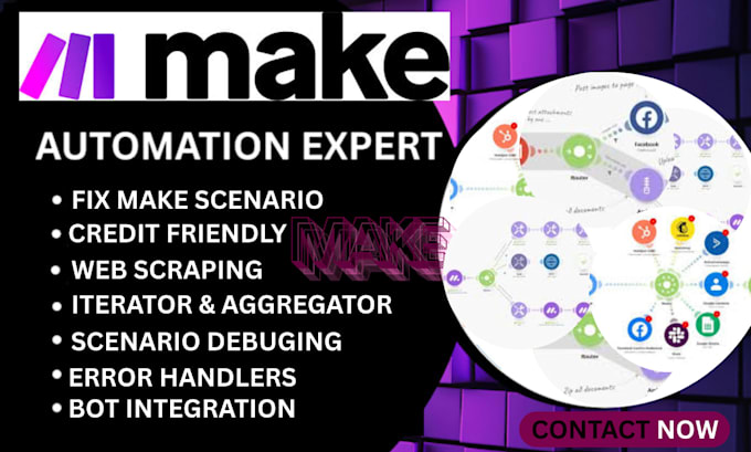 fix make com, make com automation, debug make com scenario, make com expert