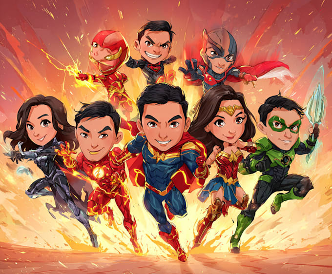 create superhero cartoon character for you