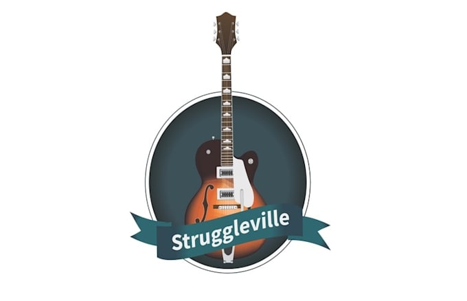 design folk music label logo