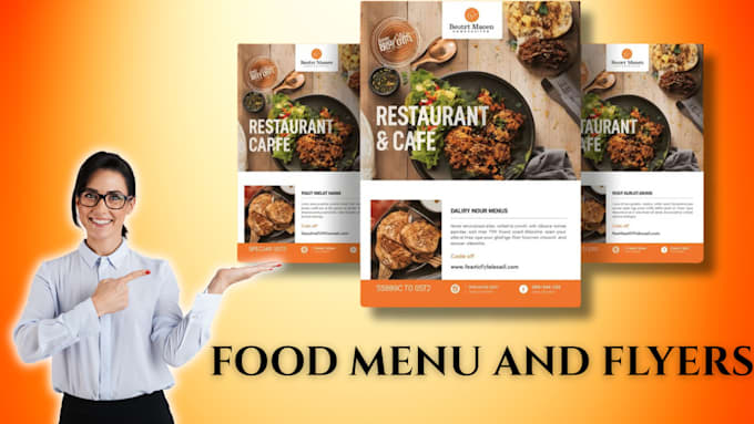 Design professional food menus, poster and flyers by Alfia_excel | Fiverr