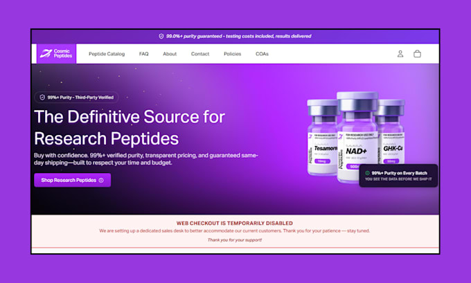 build peptide website fda complaint research peptide woocommerce peptide website
