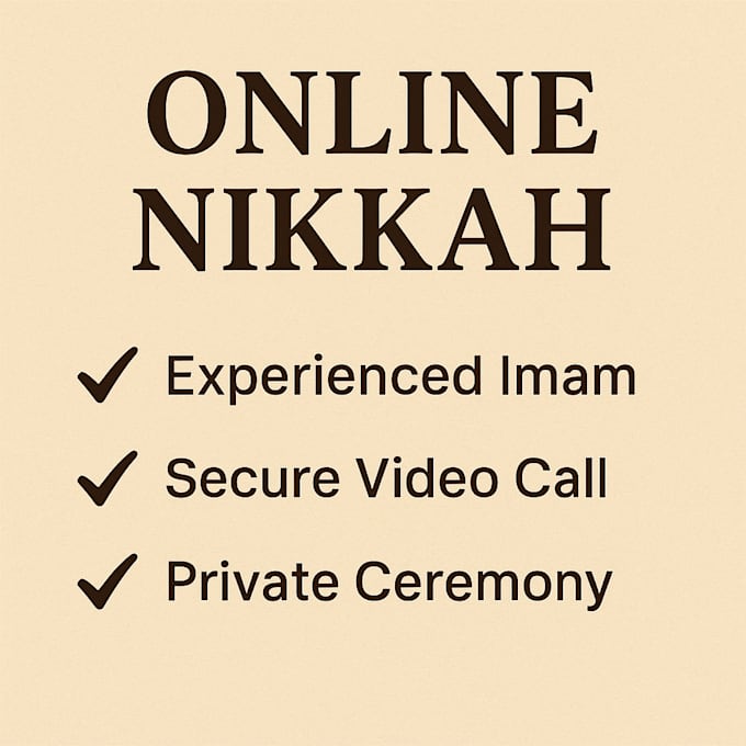 conduct your online nikkah with professional imam services