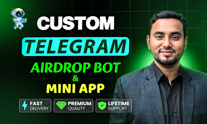 make a telegram airdrop bot with custom features
