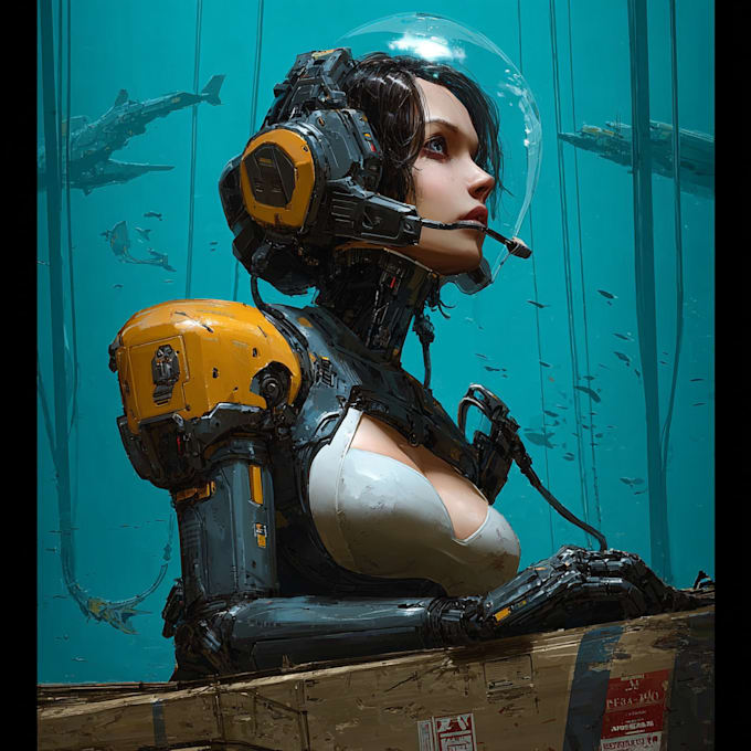 Create a sci fi character art for your story, game, concept by ...