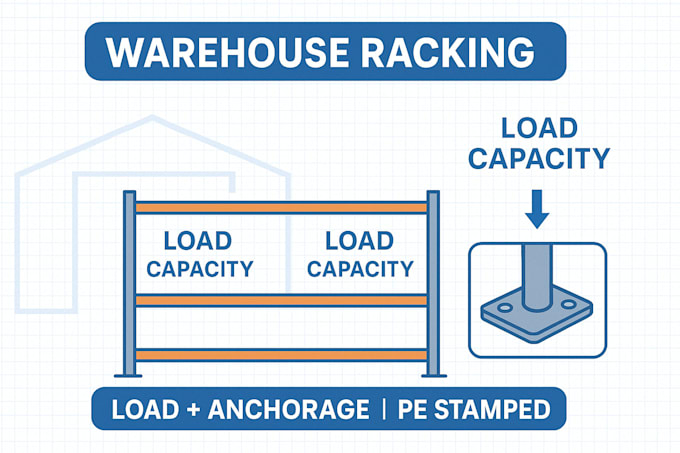 Warehouse racking storage load permit plans pe stamped by Matthew_engr ...