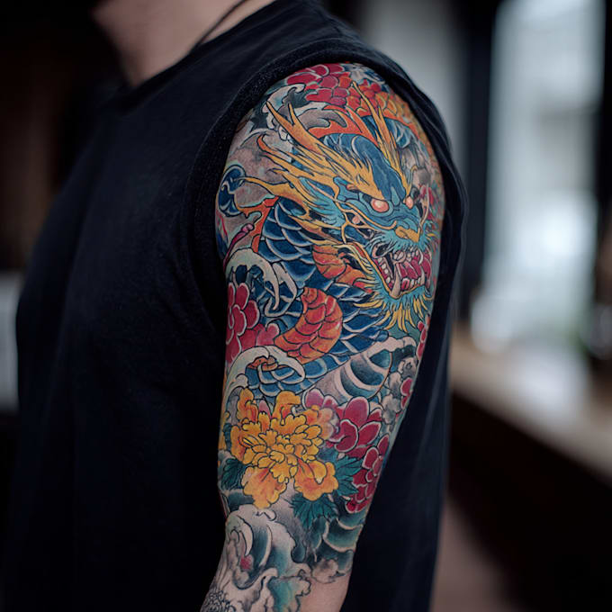 draw amazing japanese oriental tattoo