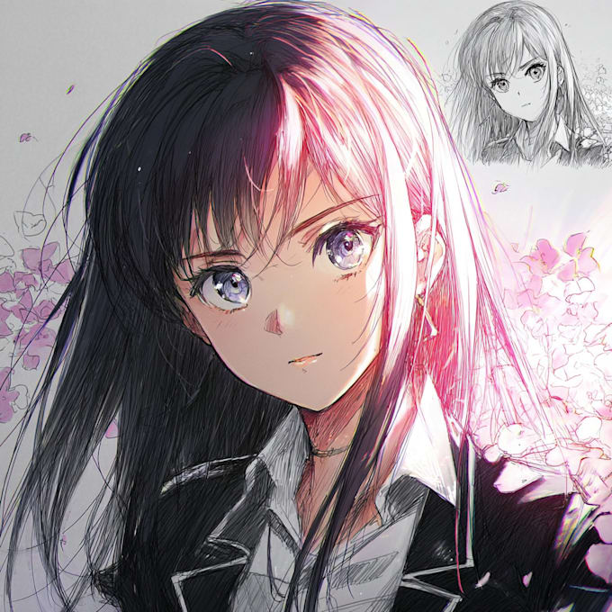 draw anime art illustration professionally