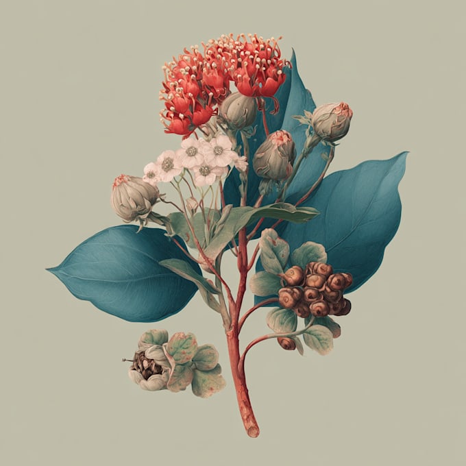 unique botanical illustration art for you