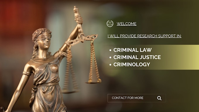 help with criminology, law presentations and reports