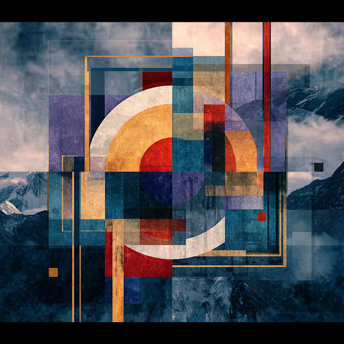 create abstract geometric digital art
