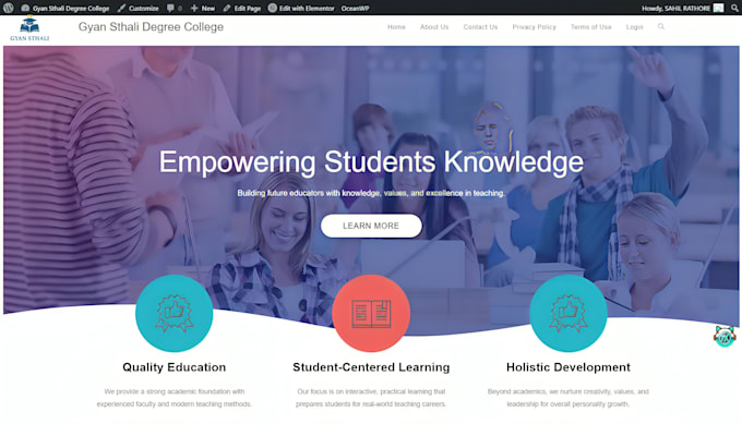 build a modern and responsive college or school website