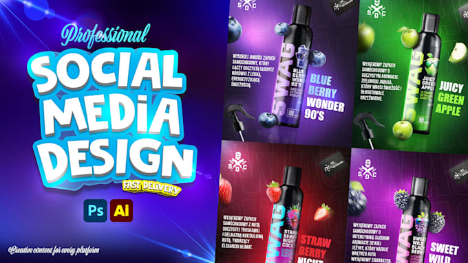design social media posts graphics for facebook, instagram