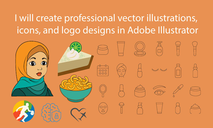 create vector illustrations, icons, and logo design in adobe illustrator
