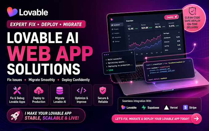 fix deploy lovable web app, migrate lovable ai, lovable to app, lovable supabase