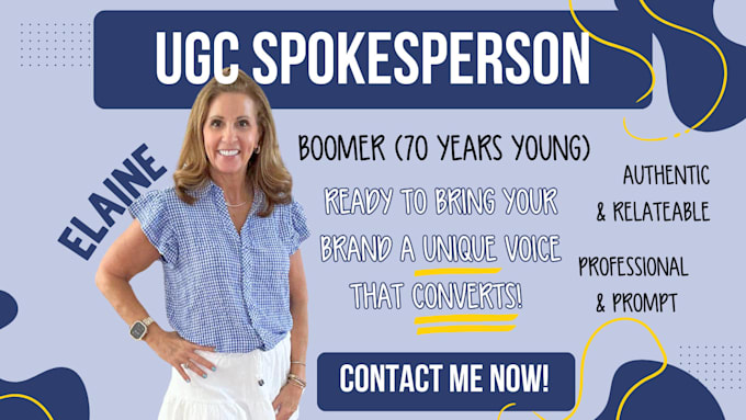 create mature ugc videos as an authentic 70 year old woman