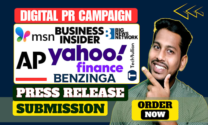 do digital PR campaign, press release submission on top news sites